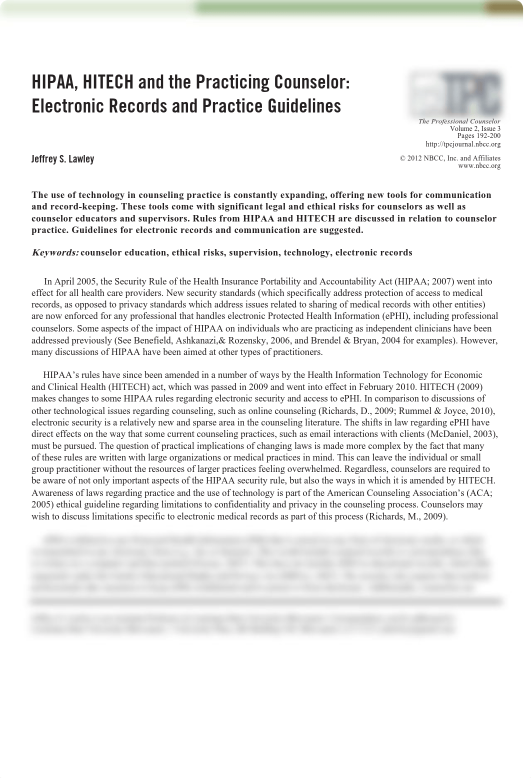 HIPAA-HITECH-and-the-Practicing-Counselor-Electronic-Records-and-Practice-Guidelines-Lawley.pdf_dziw3pm5fyr_page1