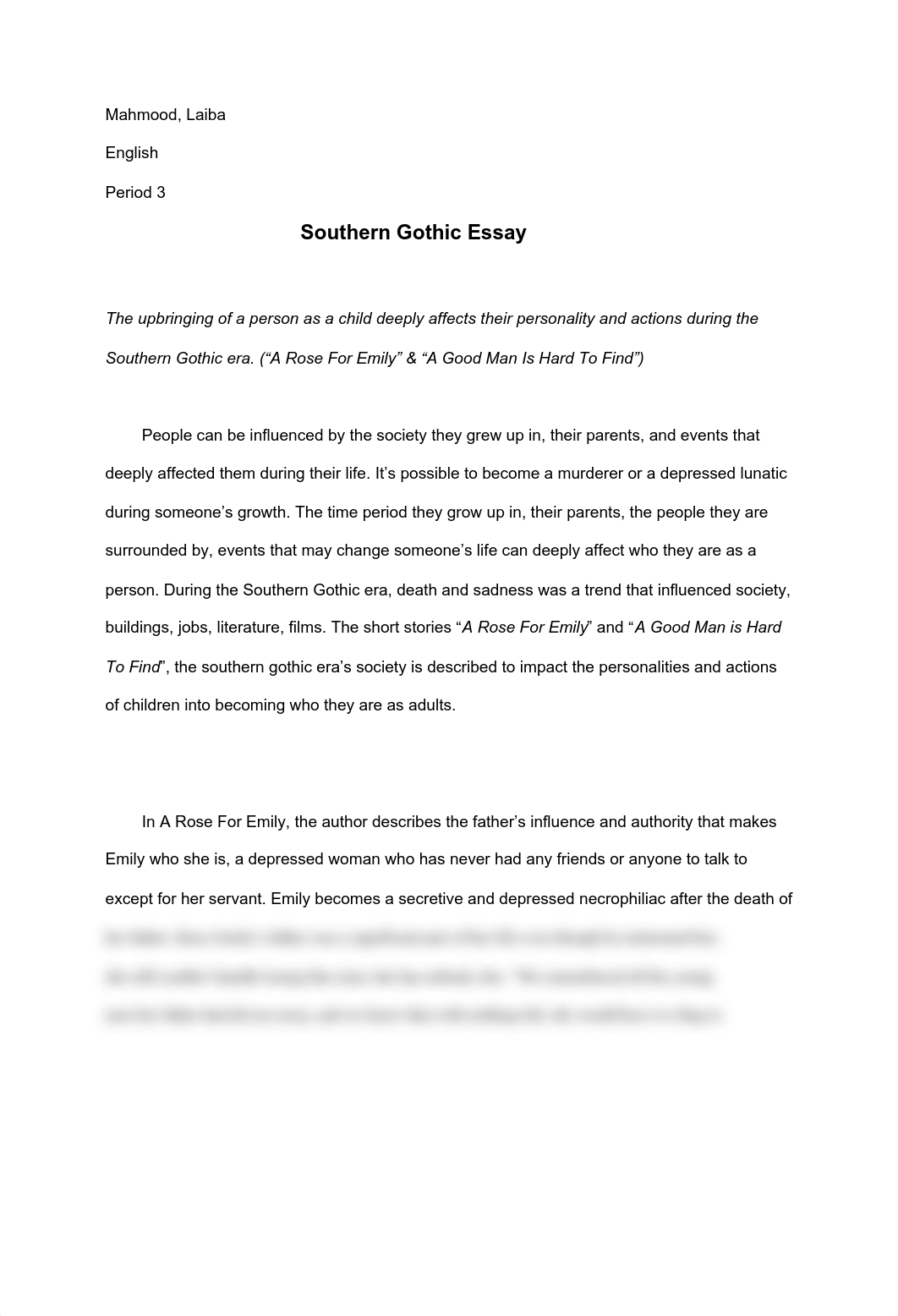 Laiba Southern Gothic Essay.pdf_dzj08wo8v3w_page1