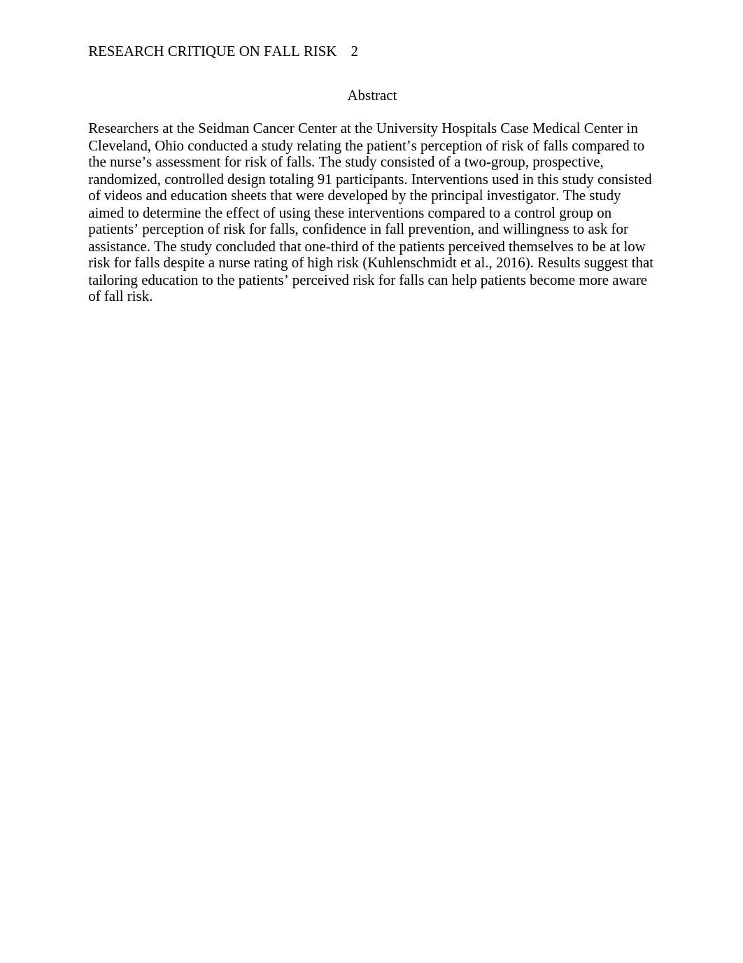 Research Critique on Tailoring Education to Perceived Fall Risk.docx_dzjhn1qjllp_page2