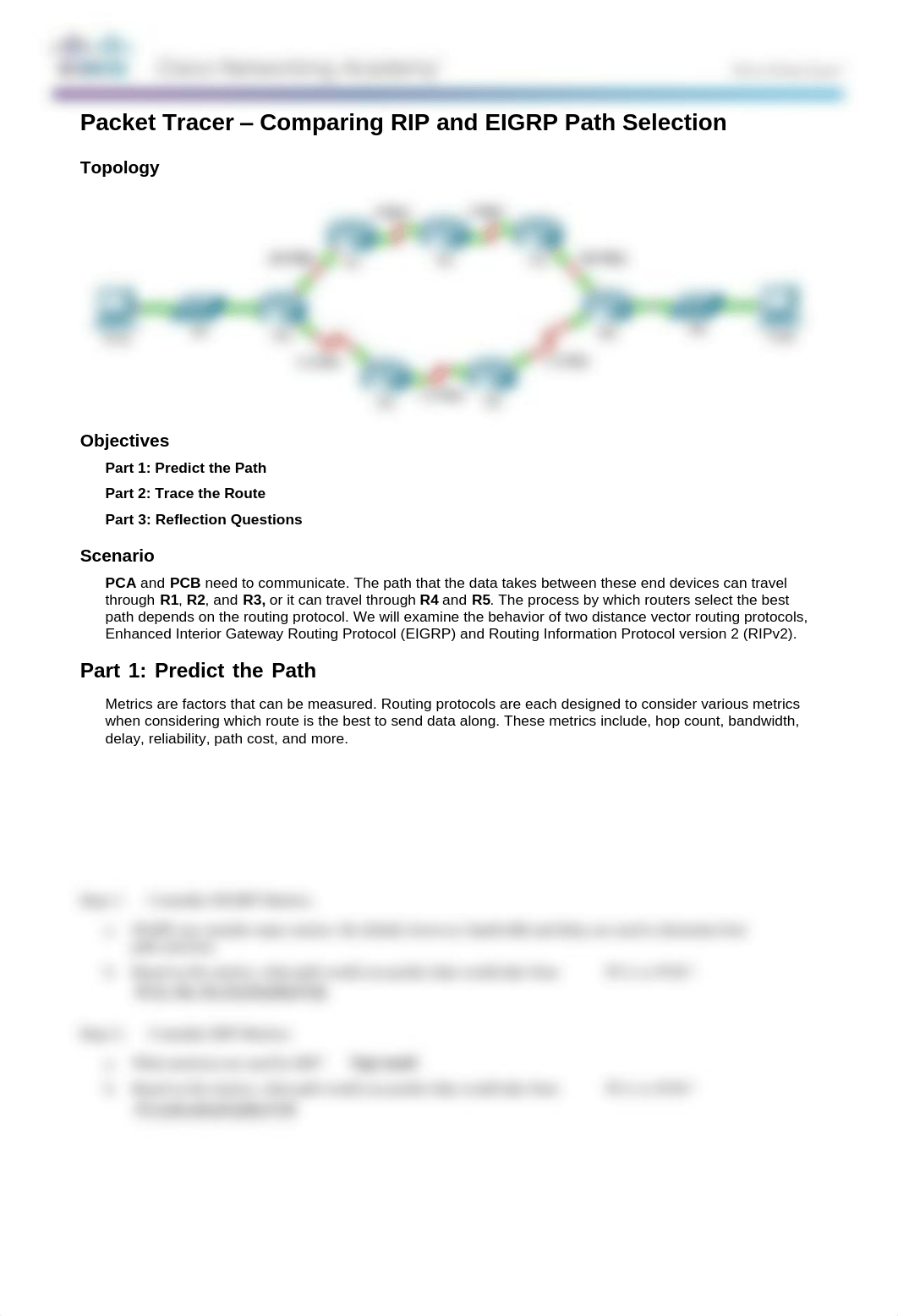 5.2.3.4 Packet Tracer - Comparing RIP and EIGRP Path Selection Instructions.pdf_dzjn3yjdmps_page1