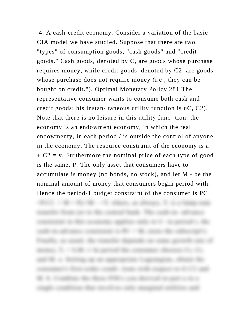 4. A cash-credit economy. Consider a variation of the basic CIA model.docx_dzjvdot49a0_page2