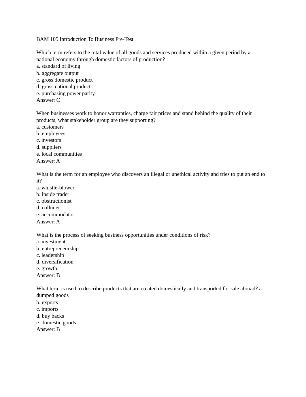 BAM 105 Introduction To Business Pre-Test.docx_dzk09lvfe4t_page1