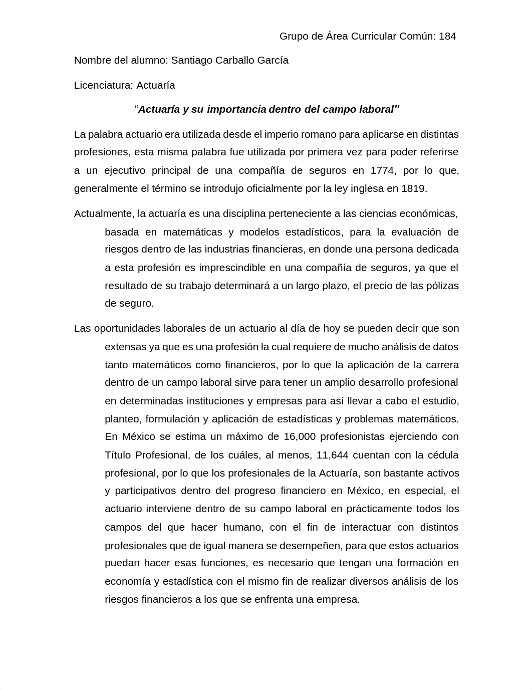 ensayo (Actuaría y su importancia dentro del campo laboral).pdf_dzka3uaf9ar_page1