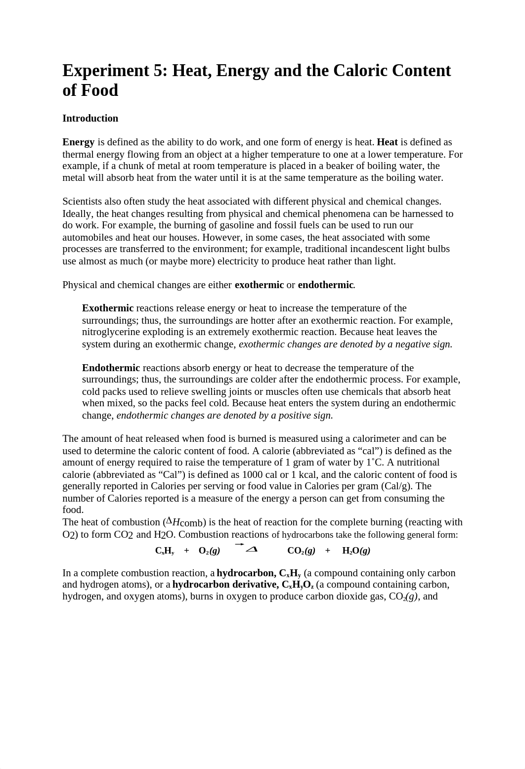 Experiment 5 - Heat, energy and the caloric content of food.docx_dzkmixjz9dv_page1