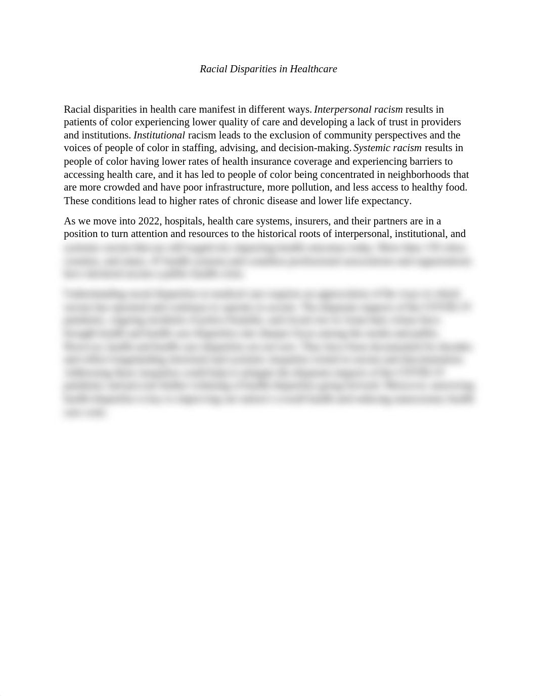 Racial Disparities in Healthcare (2).docx_dzl0vaabsfv_page1