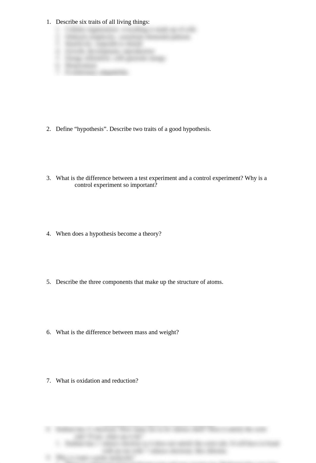 Bioology 181 Test 1 Essay Questions and Answers_dzl6ymfmxrc_page1