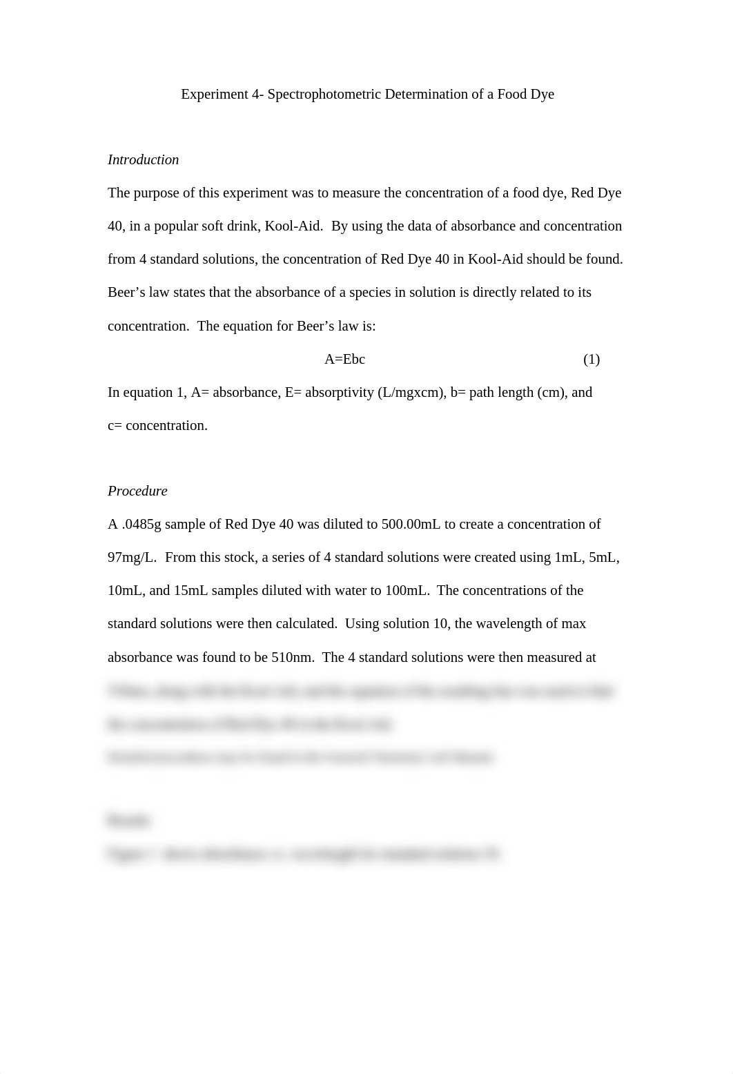 Report #3 Spectrophotometric Determination of A Food Dye_dzlhn1q2g15_page1