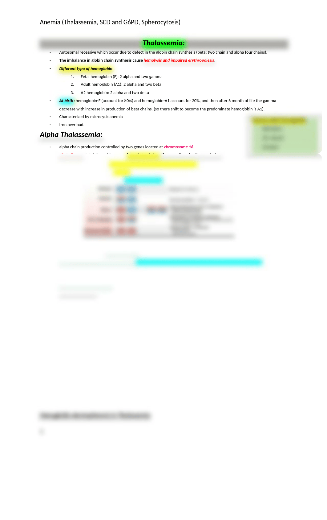 Anemia (Thalassemia, SCD and G6PD, Spherocytosis).docx_dzlrs21y4iz_page1