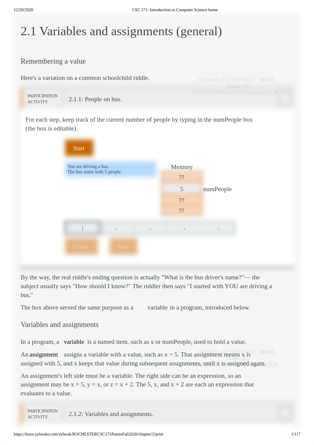 CSC 171_ Introduction to Computer Science home.pdf_dzlu3zhrpu8_page1