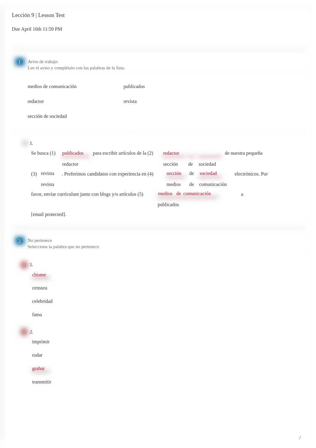 Spanish 4 Lección 9, Prueba E.pdf_dzlw7sqeex8_page1