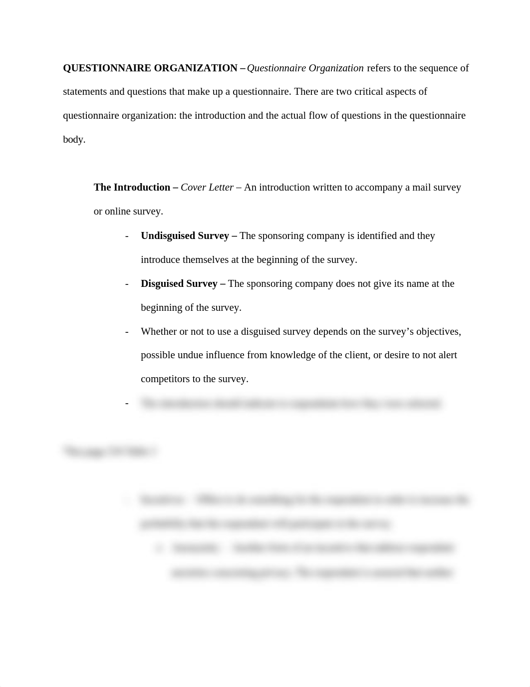 QUESTIONNAIRE ORGANIZATION &ndash; Questionnaire Organization refers to the sequence of statements a_dzm1vrsjqma_page1