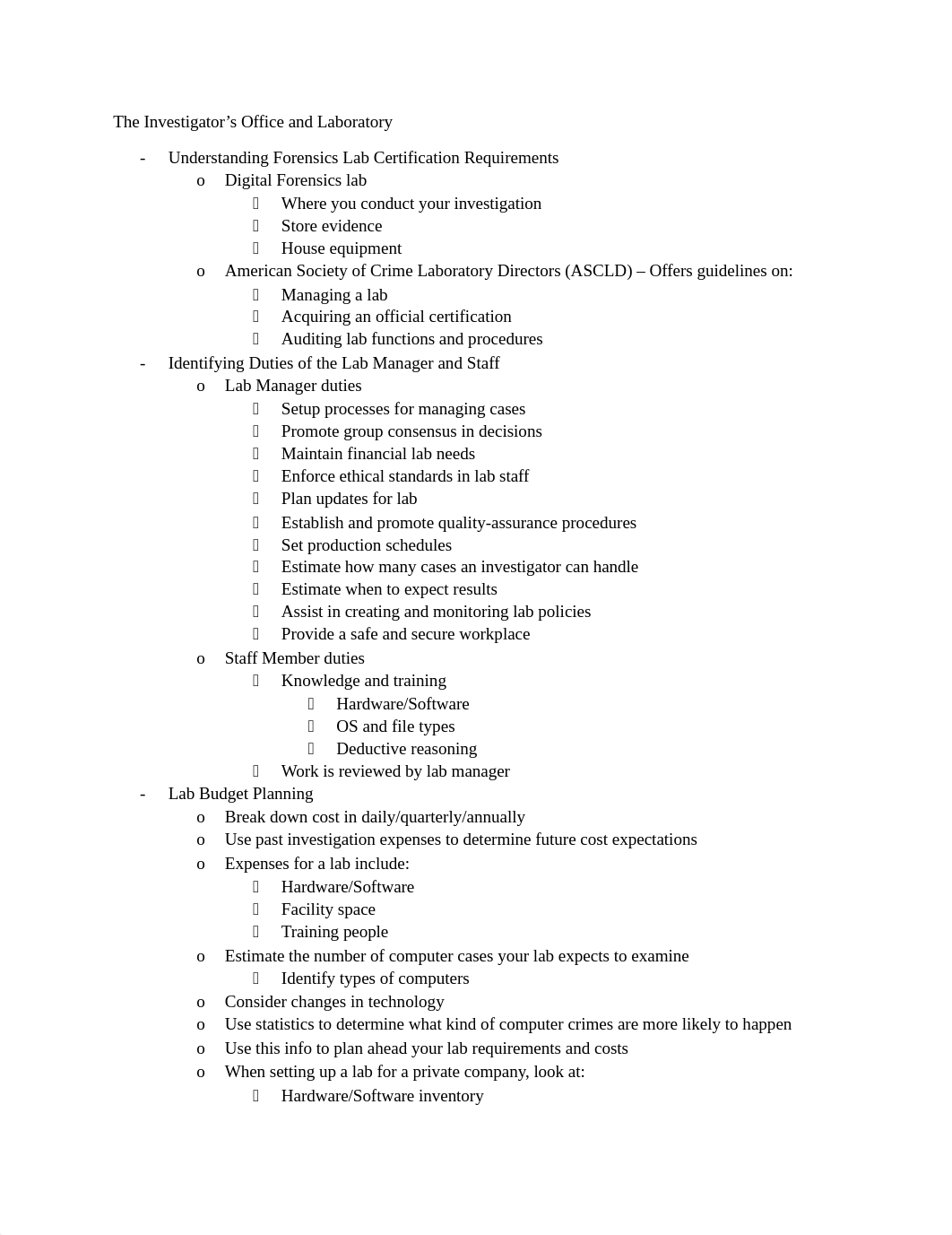 Module 2 Notes - The Investigator's Office and Laboratory.docx_dzm4d1hl85l_page1