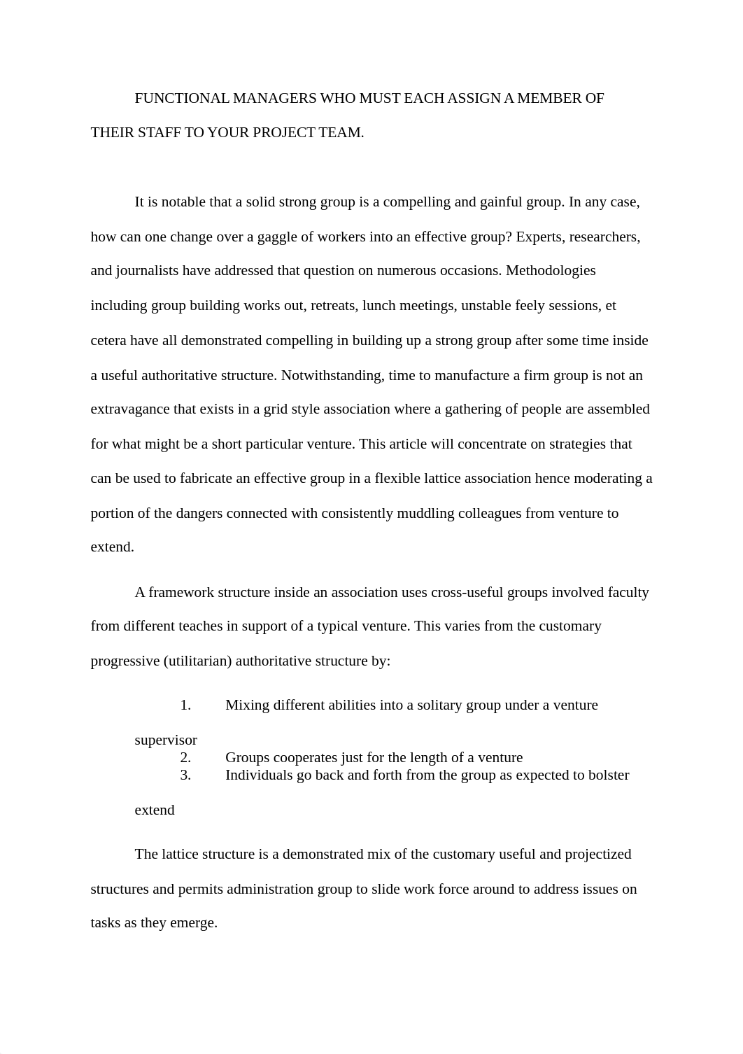 FUNCTIONAL MANAGERS WHO MUST EACH ASSIGN A MEMBER OF THEIR STAFF TO YOUR PROJECT TEAM_dzm63etqy7n_page1