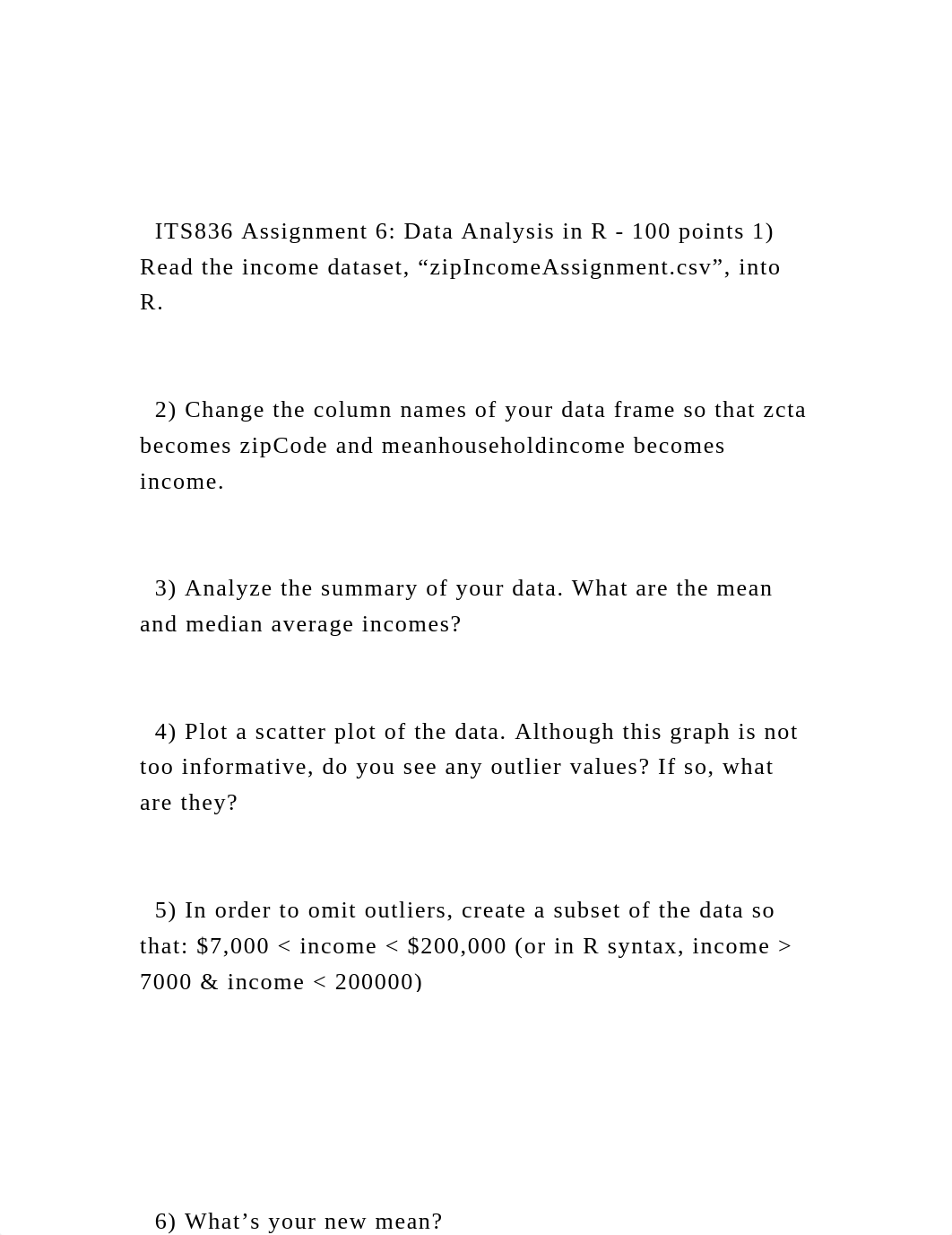 ITS836 Assignment 6 Data Analysis in R - 100 points 1) Read th.docx_dzmduk9yt8x_page2