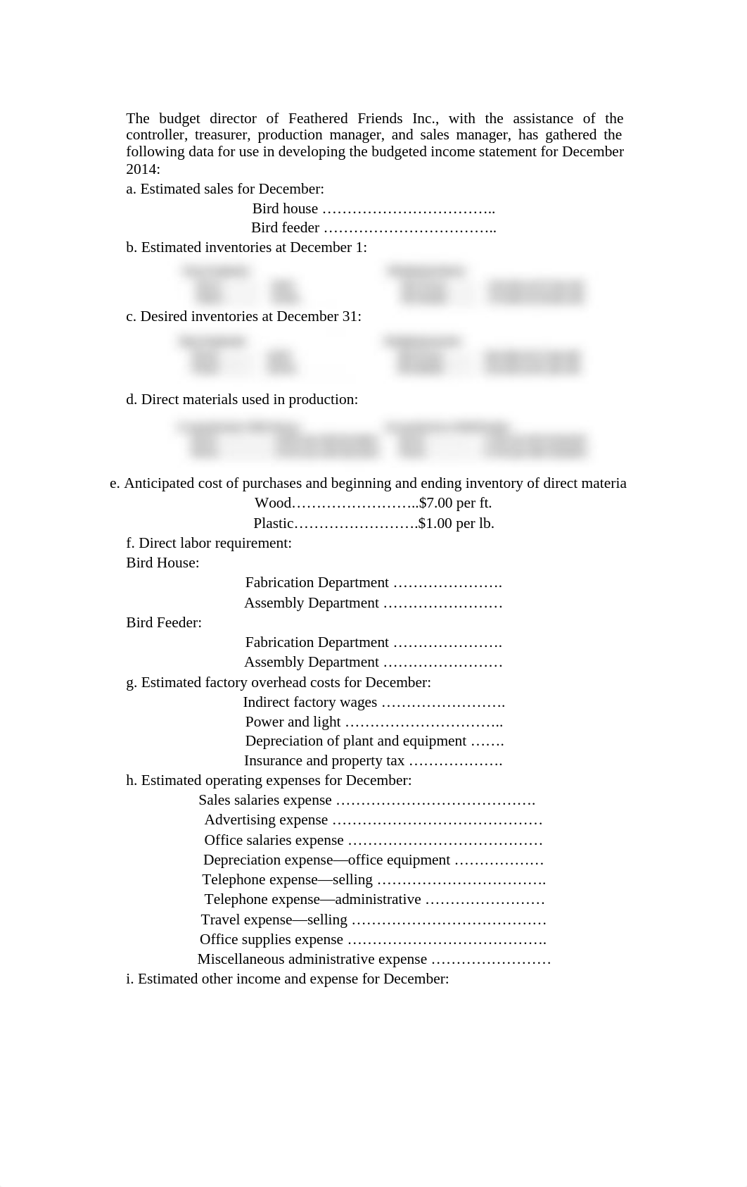 Answer 21102015(6) Feathered Friends Inc. Budgets_dzme4tbfy5c_page1