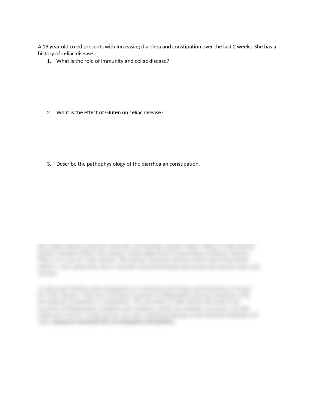 A 19 year old co ed presents with increasing diarrhea and constipation over the last 2 weeks.docx_dzme5sluzf9_page1