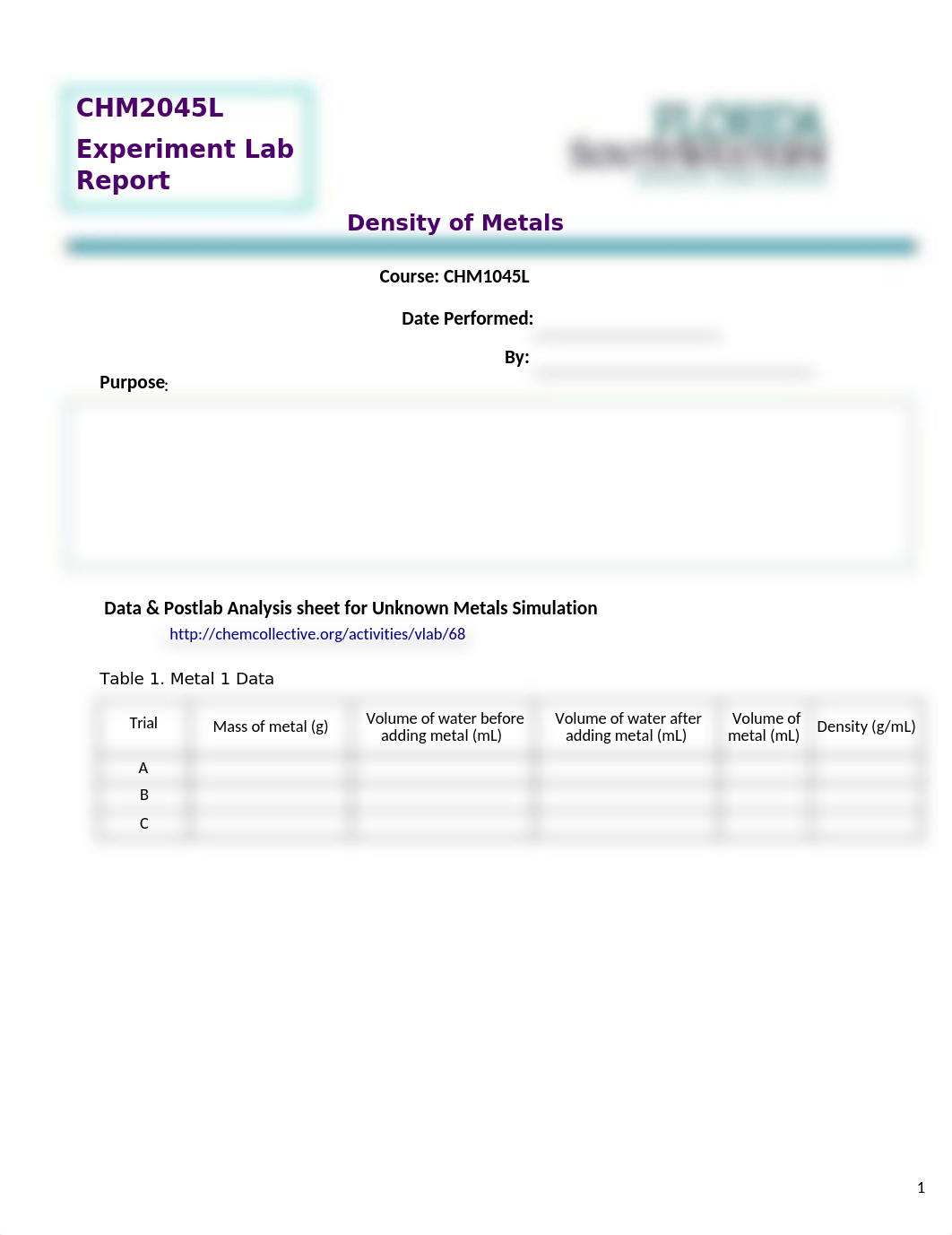 Lab Density of Metals Excel Template CHM2045L (1).xlsx_dzmfnyvdgzo_page1