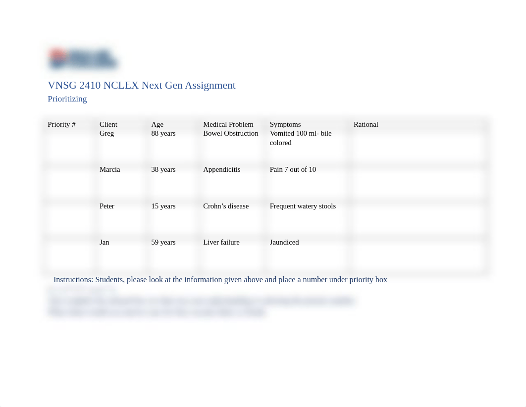 # 1 VNSG 2410 NCLEX Next Gen Assignment (Prioritizing)-2.docx_dzmi6hy8mle_page1