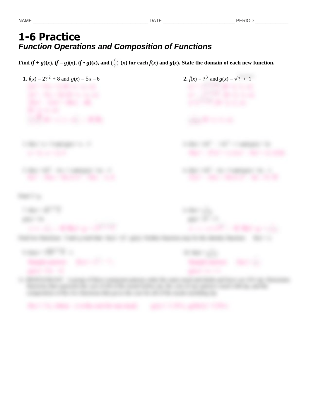 Function Operations and Composition (1-6) Practice Key (2).pdf_dzmjd31uwf2_page1