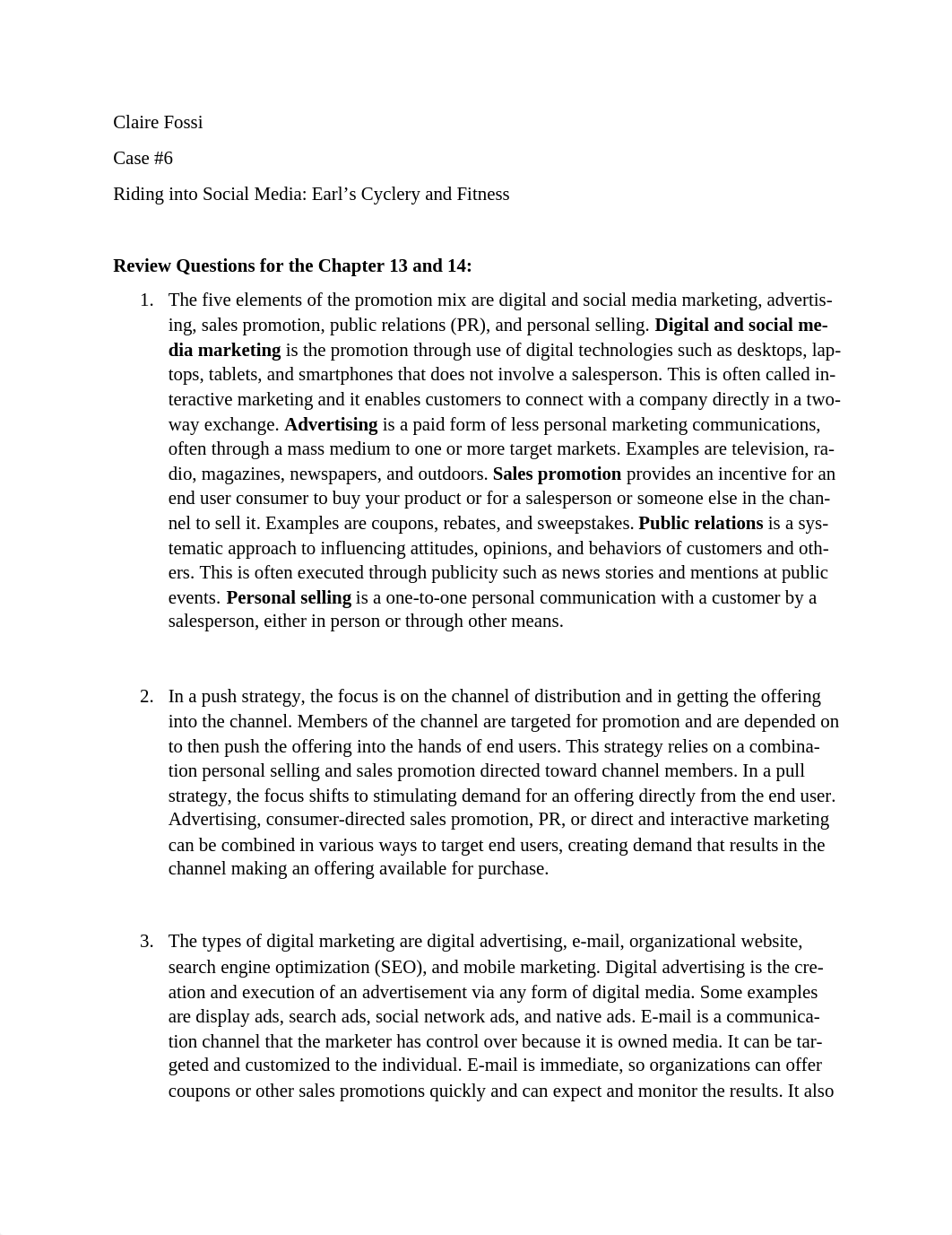 Claire Fossi MKTG 448-301 Case #6.docx_dzmji5ah9b7_page1