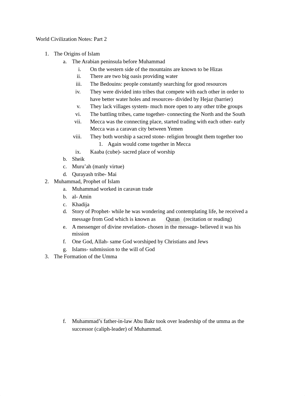 World Civilization Notes_ Part 2.pdf_dzmjnt3k8p4_page1