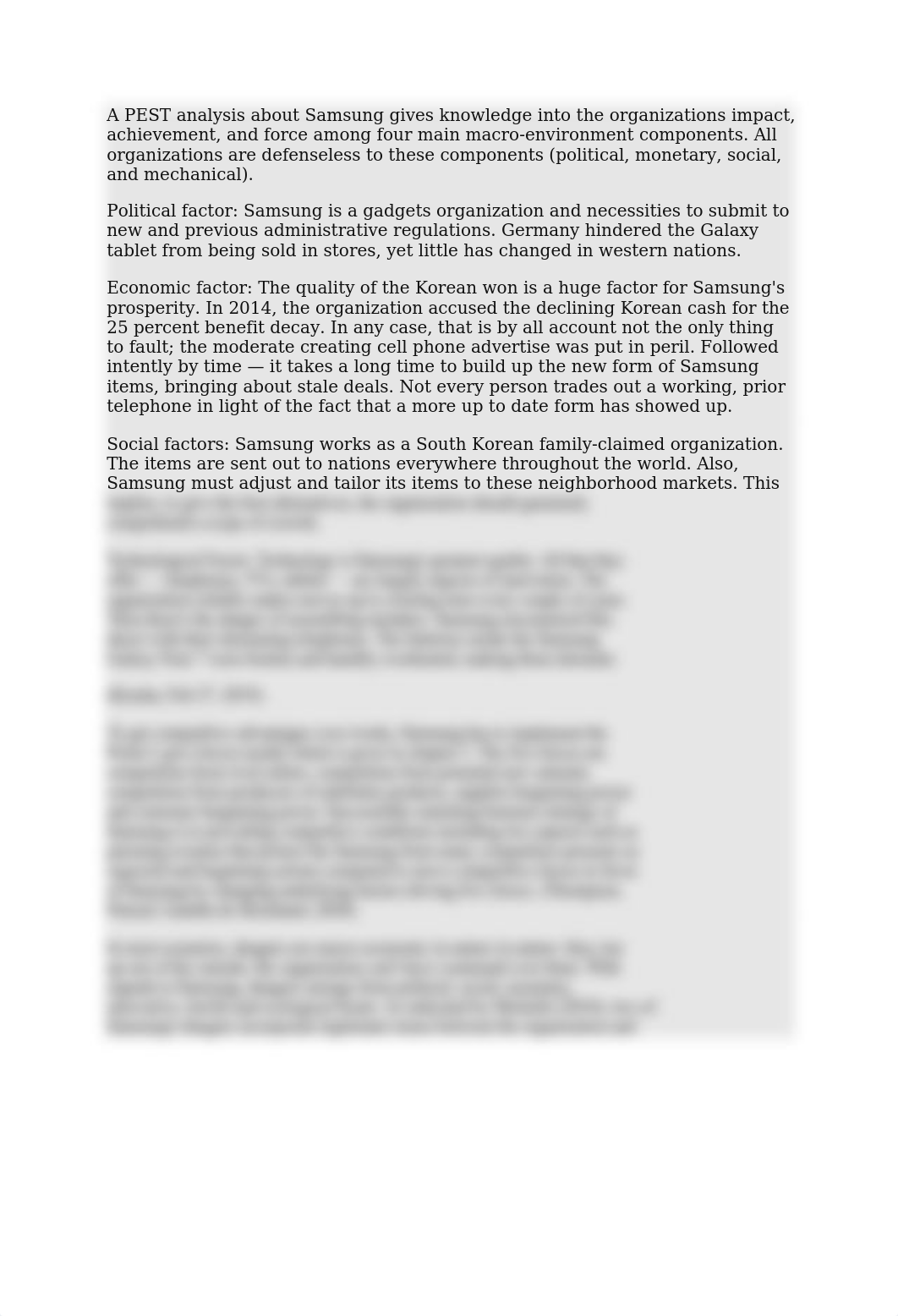 A PEST analysis about Samsung gives knowledge into the organizations impact.docx_dzmn7ug7586_page1