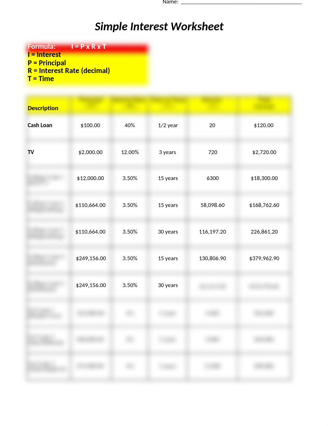 Dhrumil Patel - Simple Interest Worksheet - 5040514.xlsx_dzn96nhx3s1_page1