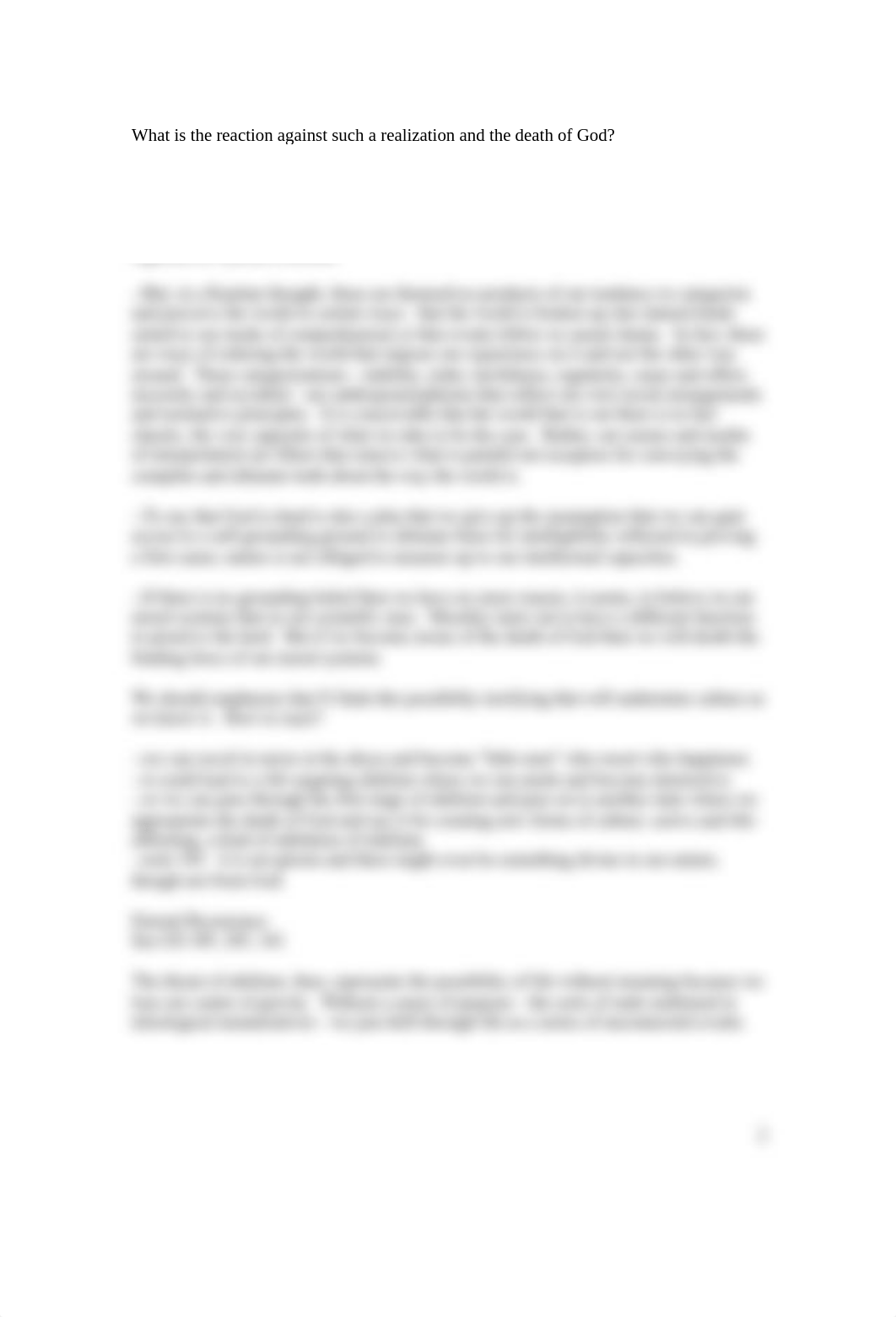 Notes on the The Death of God, Eternal Recurrence, Perspectivsm.docx_dznld09bxqz_page2