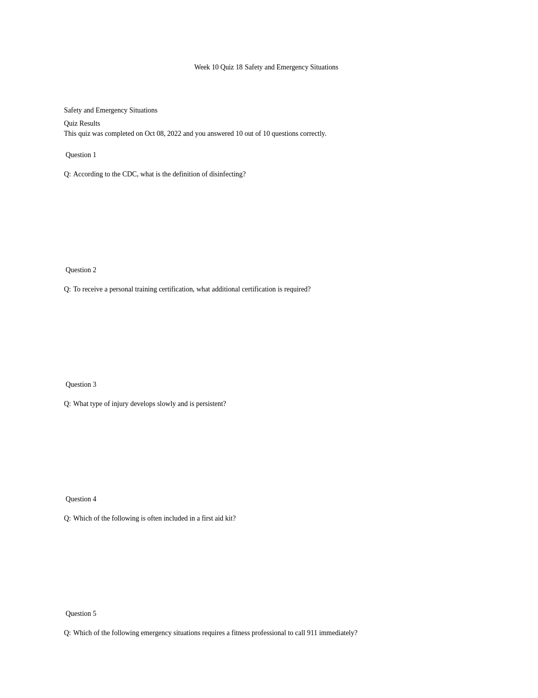 Week 10 Quiz 18 Safety and Emergency Situations.docx_dznotfg7um6_page1