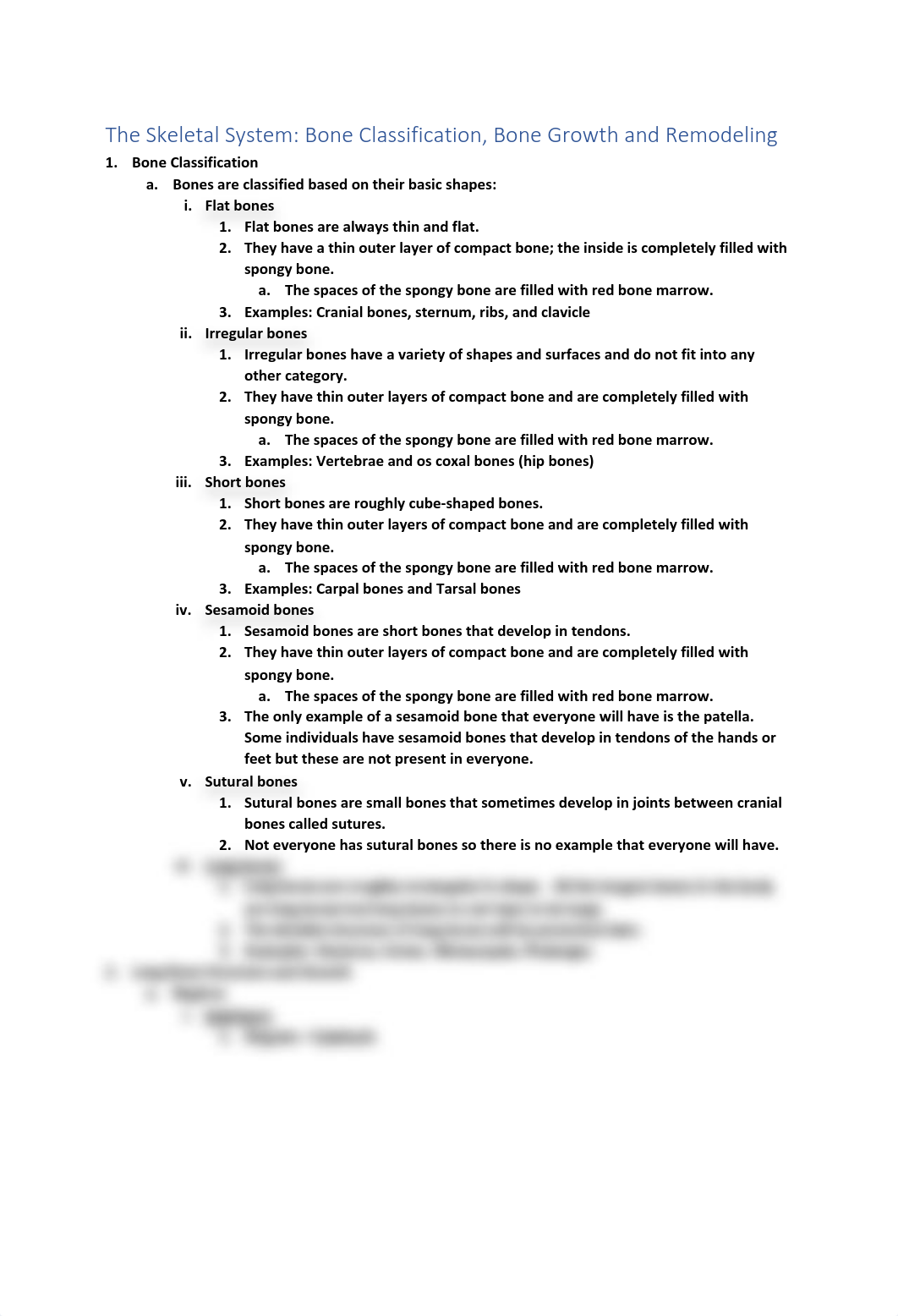 02 The Skeletal System_Bone Classification Bone Growth and Remodeling Notes.pdf_dznptsg1xi8_page1