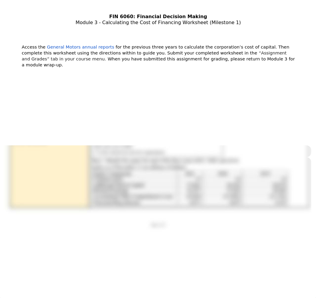 FIN 6060 Module 3 - Milestone 1 - Calculating the Cost of Financing Worksheet.docx_dzo12mkihdr_page2