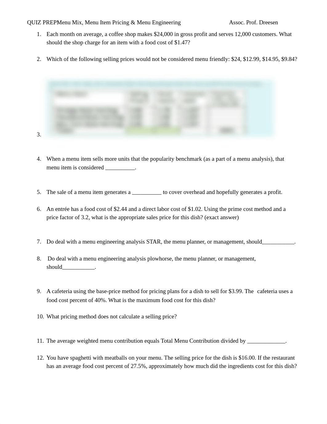 Menu Mix Menu Engineering Pricing Quiz Prep typed.docx_dzo1s5c438r_page1