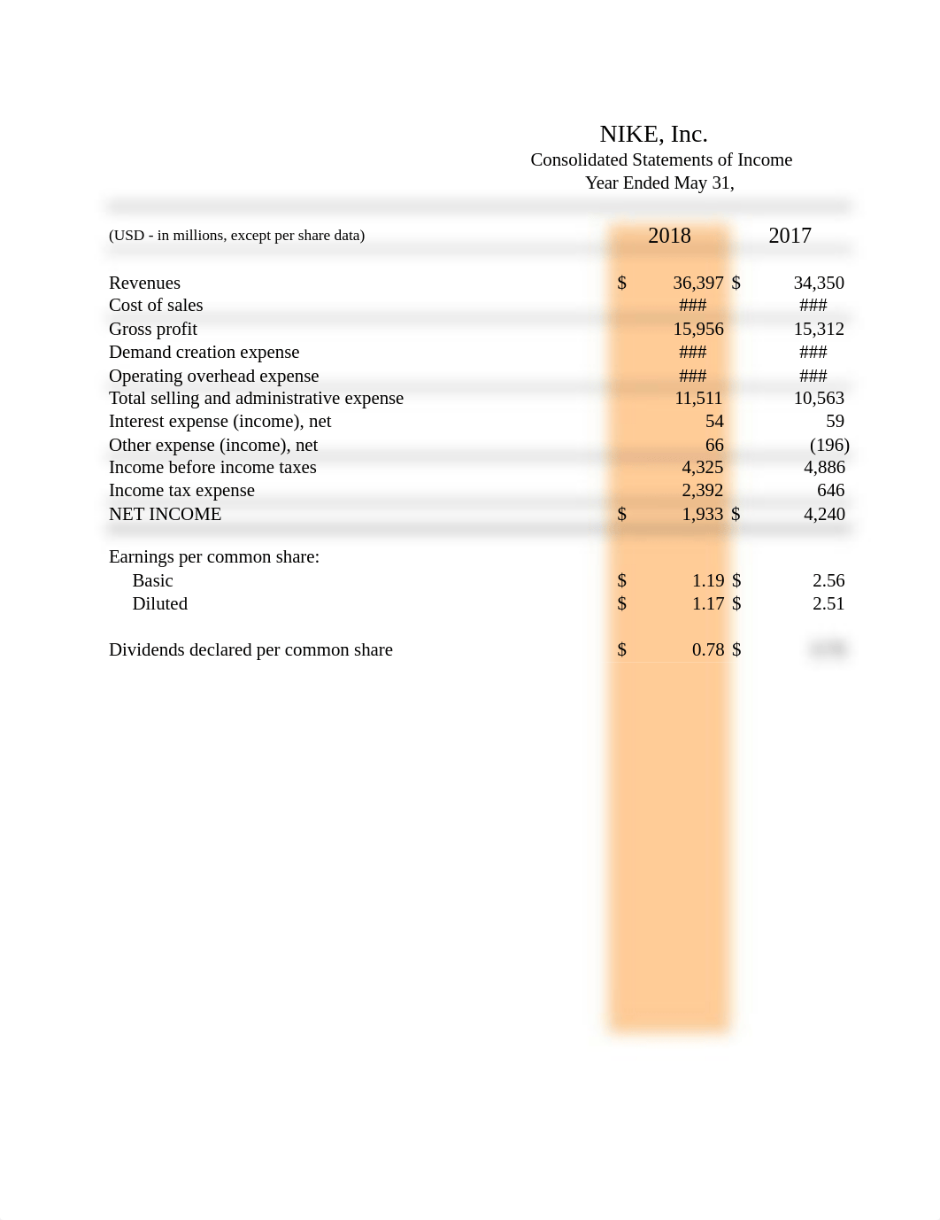 2014-2018 NIKE, Inc Income Statement.xlsx_dzo5g5z9gbt_page1