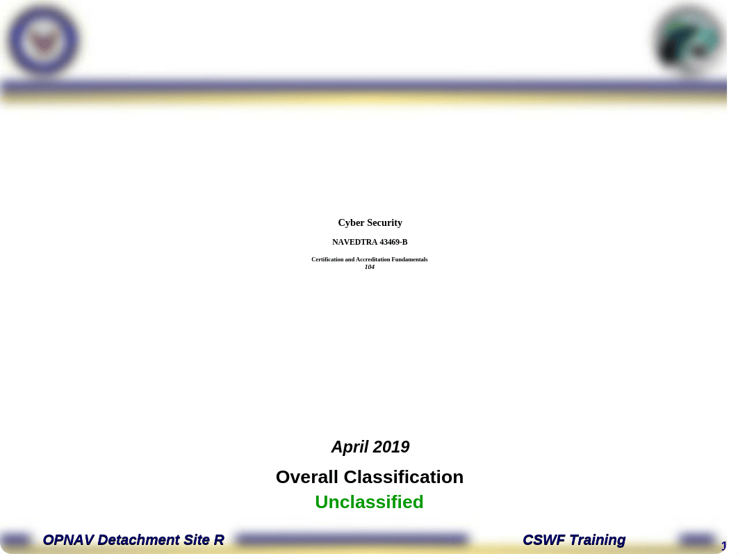 OPNAV CSWF PQS - 104 Certification and Accreditation.ppt_dzogr9ysqu5_page1