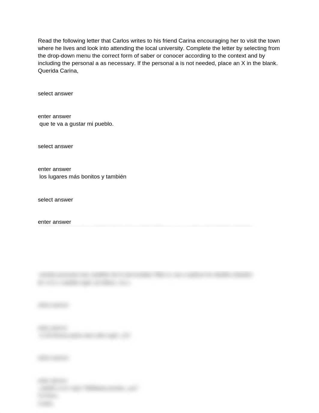 Read the following letter that Carlos writes to his friend Carina encouraging her to visit the town_dzogxj0ldlq_page1