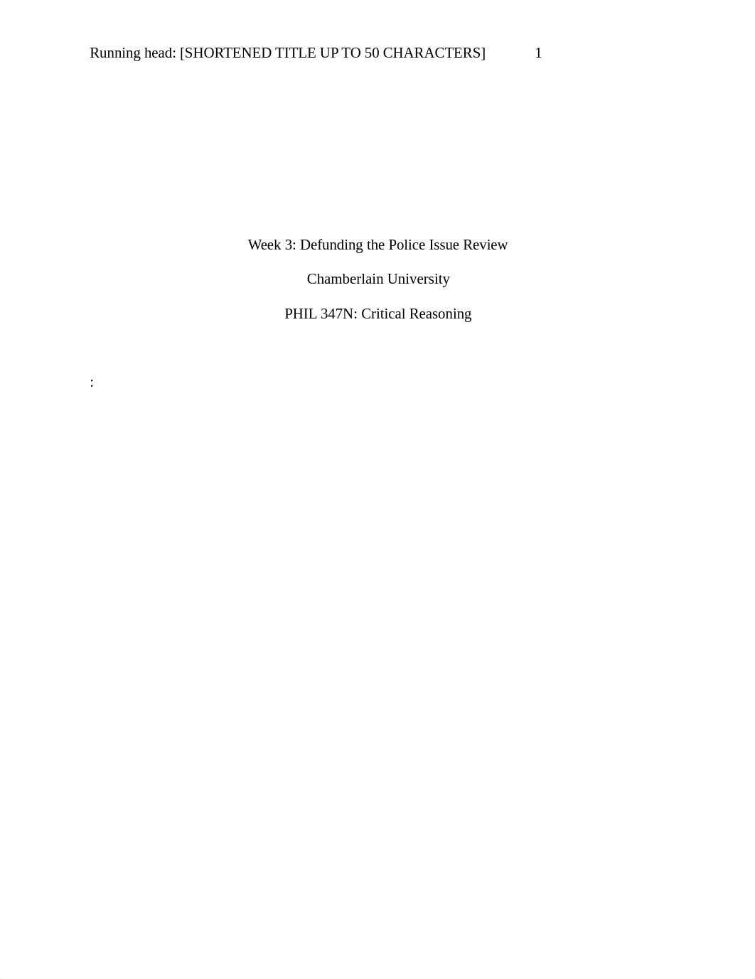 Week 3-defunding the police issue review-1.docx_dzombwuu5zh_page1