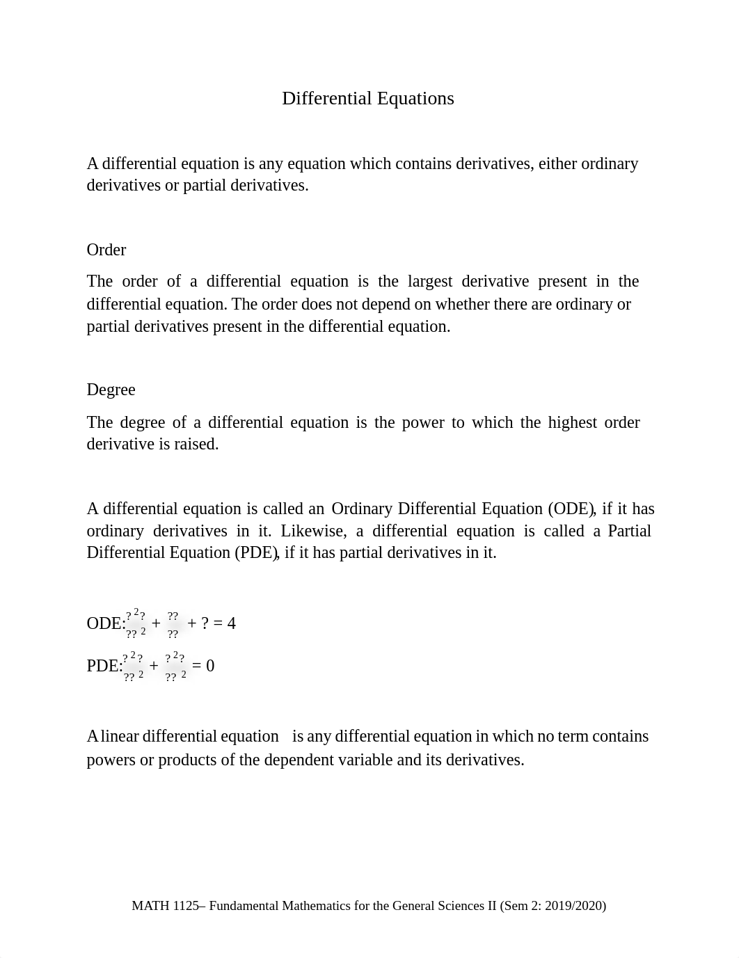 Differential Equations, First Order Differential Equations.pdf_dzot4nuufy8_page1