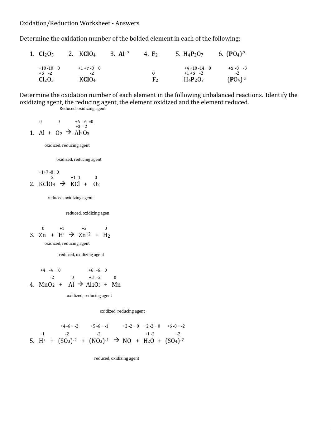 Oxidation and Reduction Worksheet, Answers (2).pdf_dzoyd3hdp50_page1