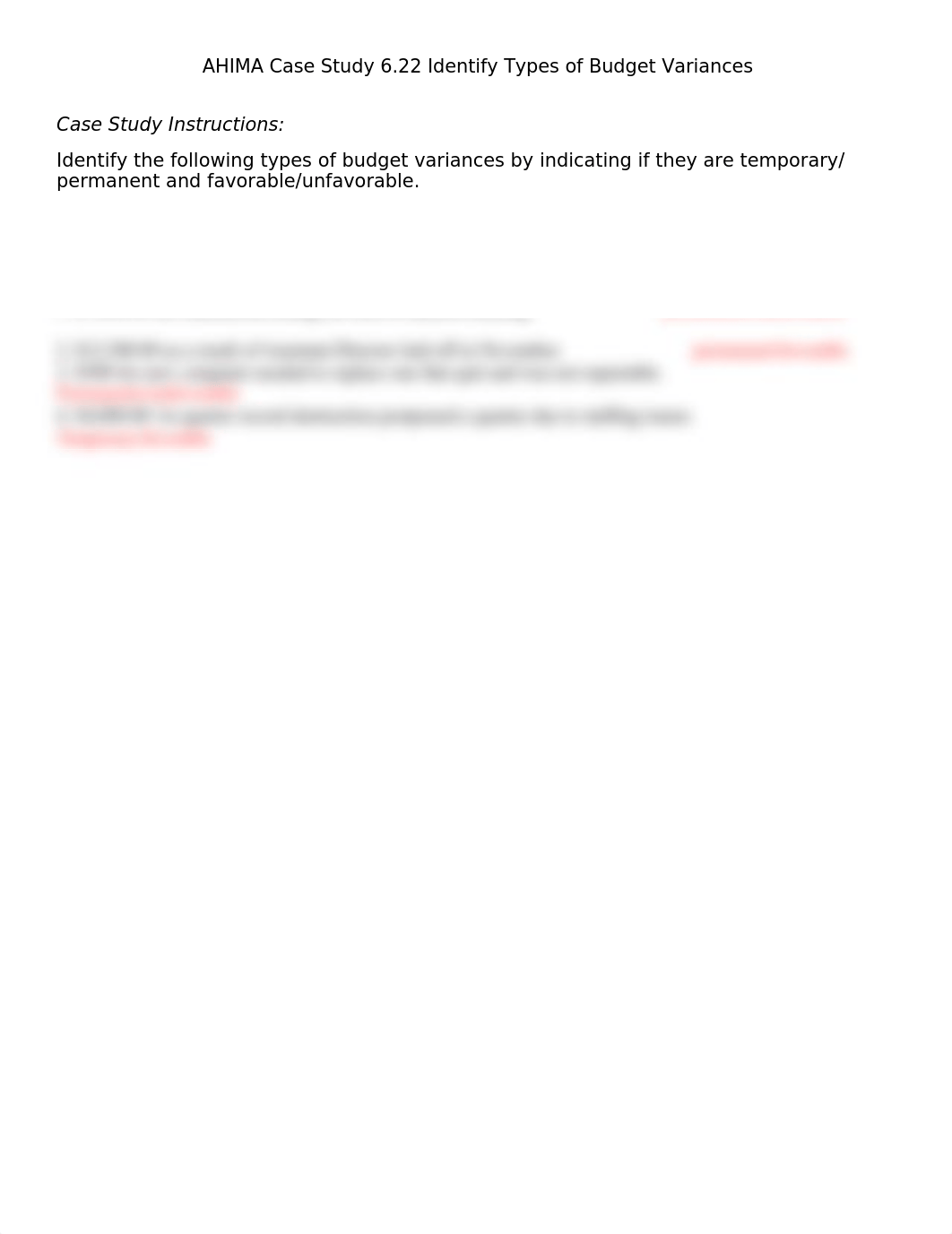 AHIMA Case Study 6.22 Identify Types of Budget Variances.docx_dzptltq3twm_page1