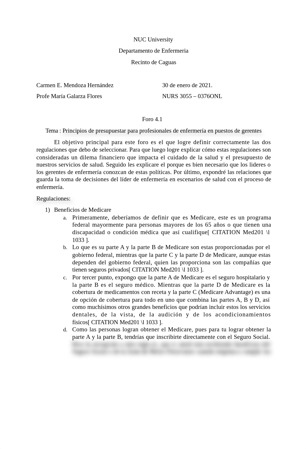 NURS 3055 Tarea 4.1 Tema Las Regulaciones 25enero21.docx_dzqkylteinn_page1