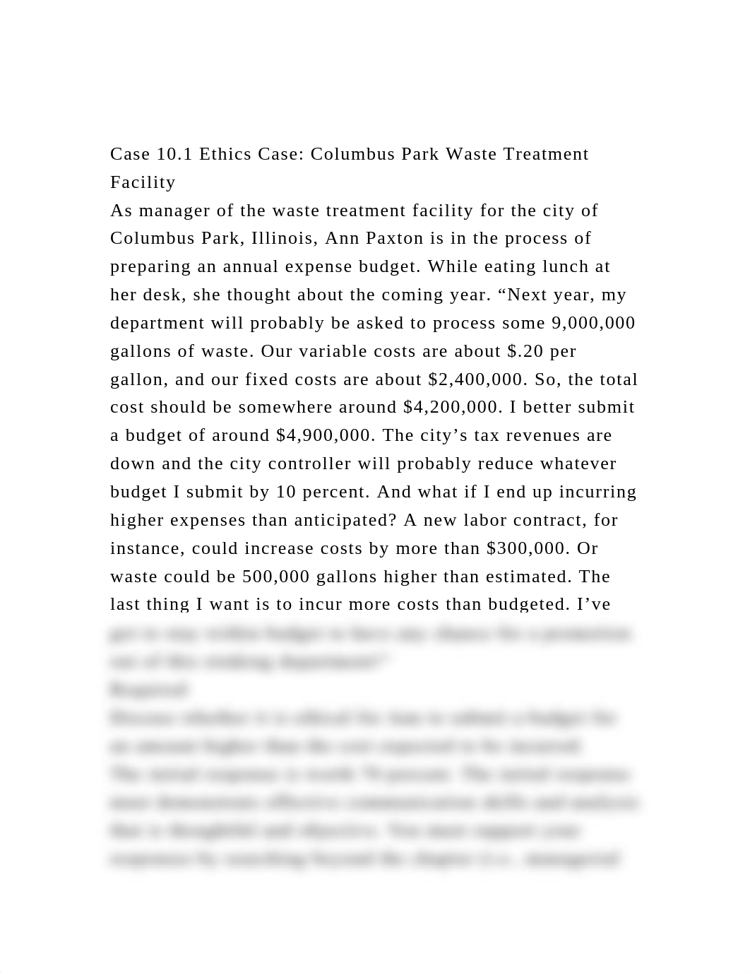 Case 10.1 Ethics Case Columbus Park Waste Treatment FacilityAs .docx_dzrdd7wem87_page2