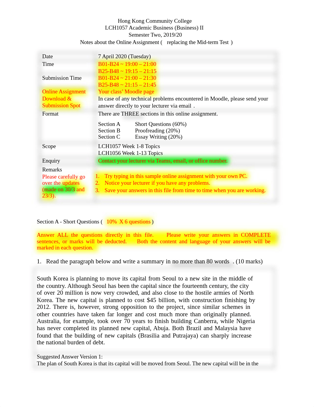 LCH1057 Answers Sample Online Assignment with Notes Updated on 30-3-2020.pdf_dzrtd8upp9z_page1