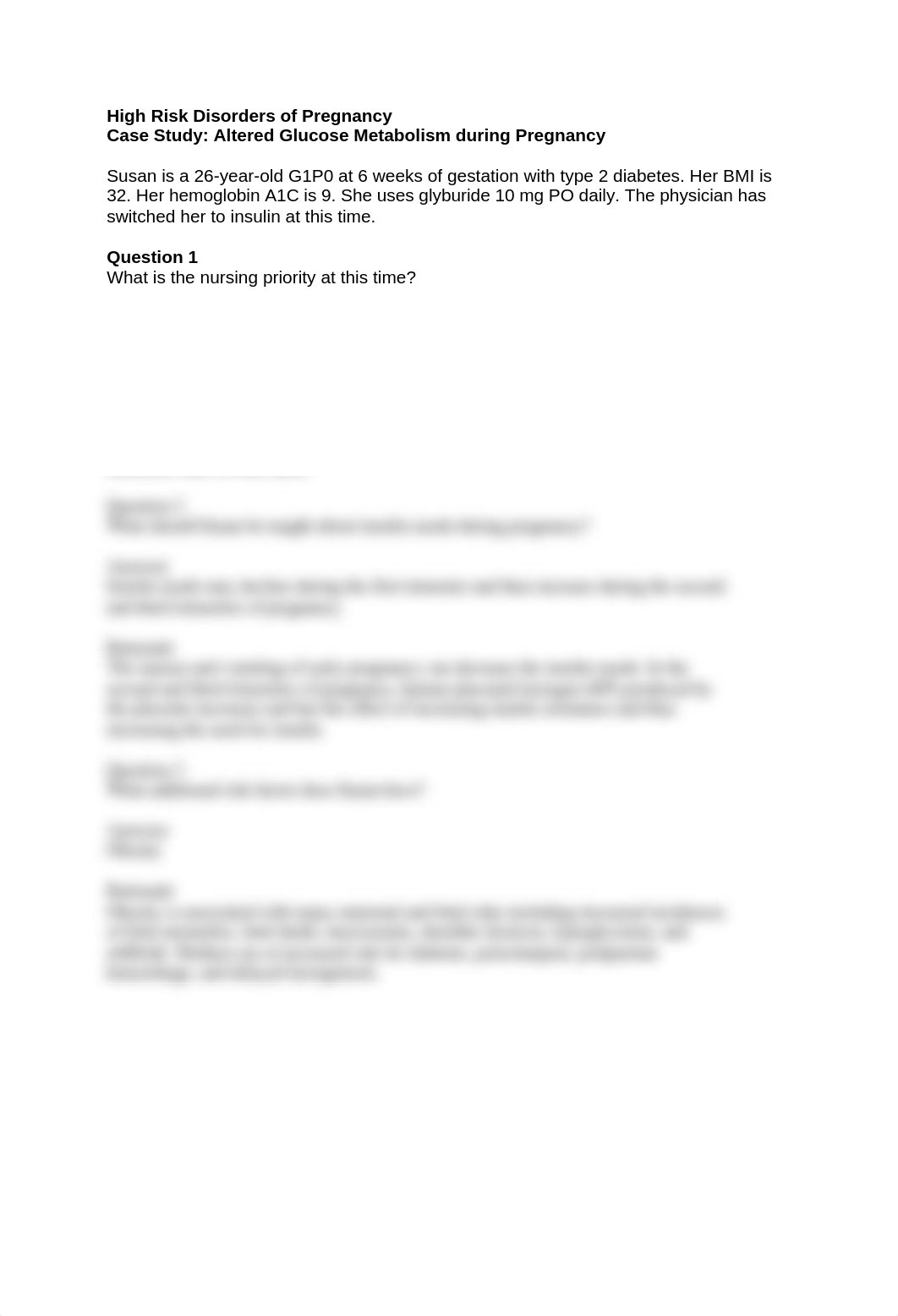 High Risk Disorders of Pregnancy Altered Glucose.docx_dzs040s39ih_page1