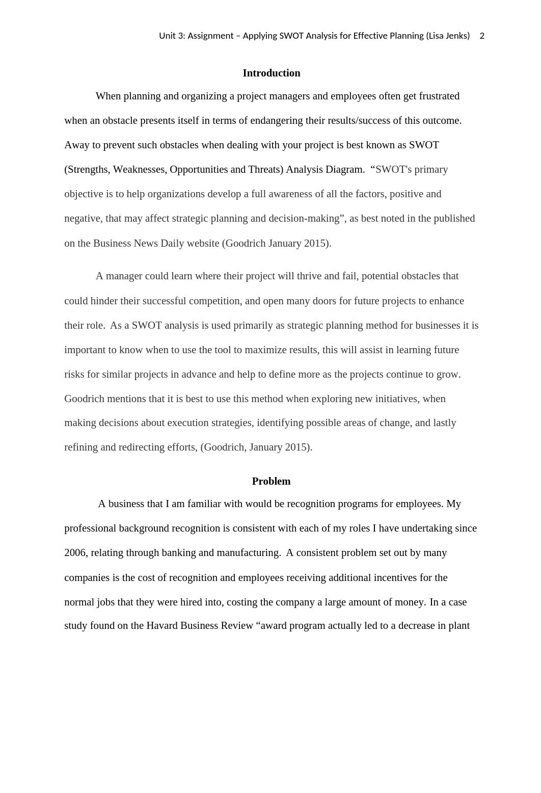 Unit 3 Applying SWOT Analysis for Effective Planning.docx_dzsevithew1_page2