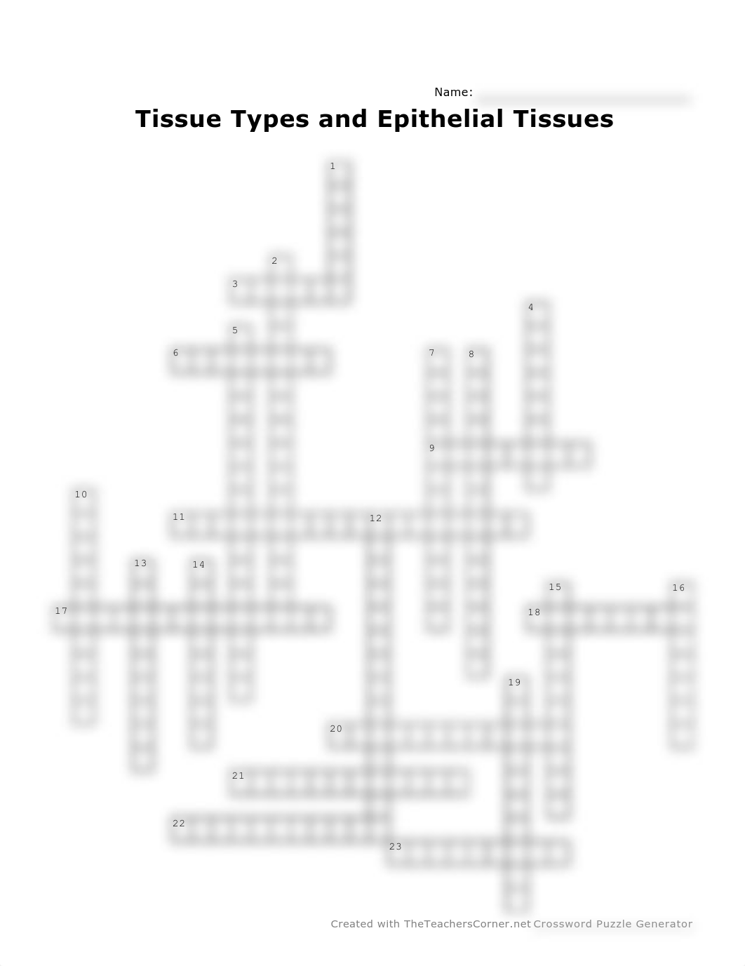 Tissue Types and Epithelial Tissues crossword.pdf_dzshj15o2oj_page1