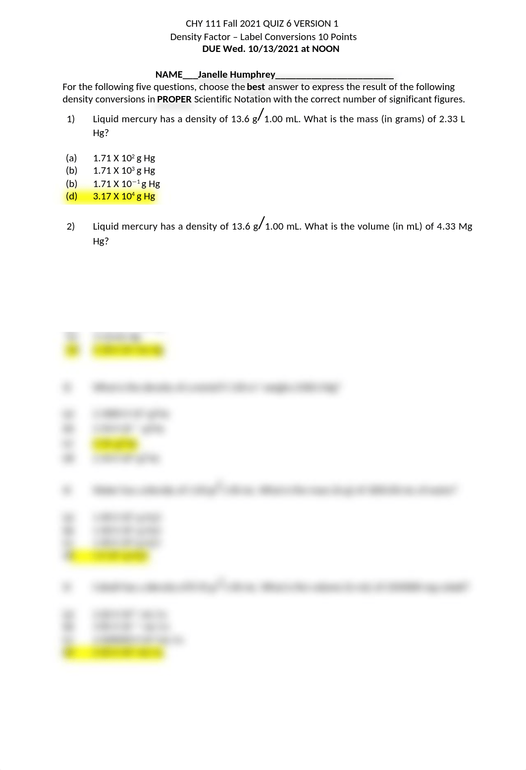 CHY 111Fall2021QUIZ'6'VER'1'Density'Due'W'10'13'21'Noon.docx_dzsnm2jvnyp_page1