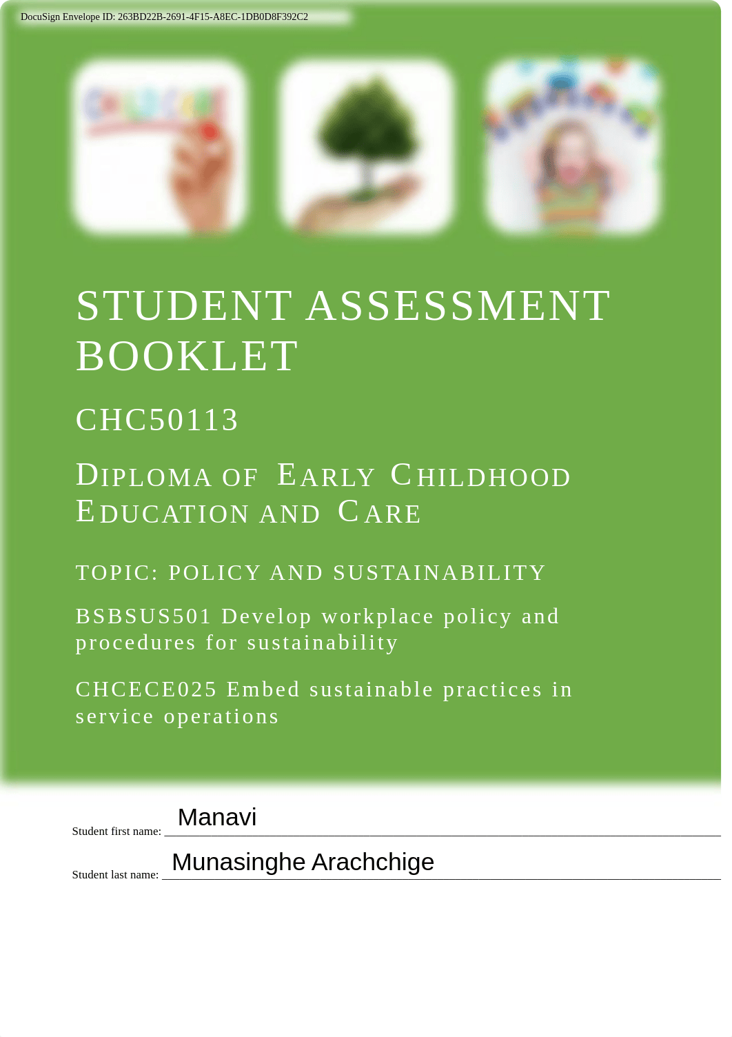 BSBSUS501 and CHCECE025 - Policy and sustainability Theory_Manavi.pdf_dzspxa0gl19_page1