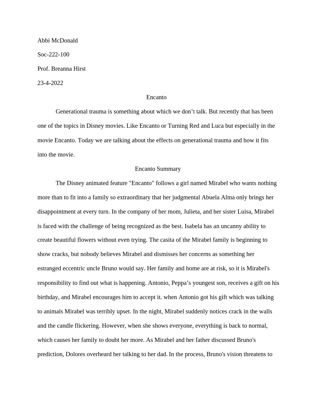 Encanto essay McDonald.docx_dzt5jdwh0mh_page1