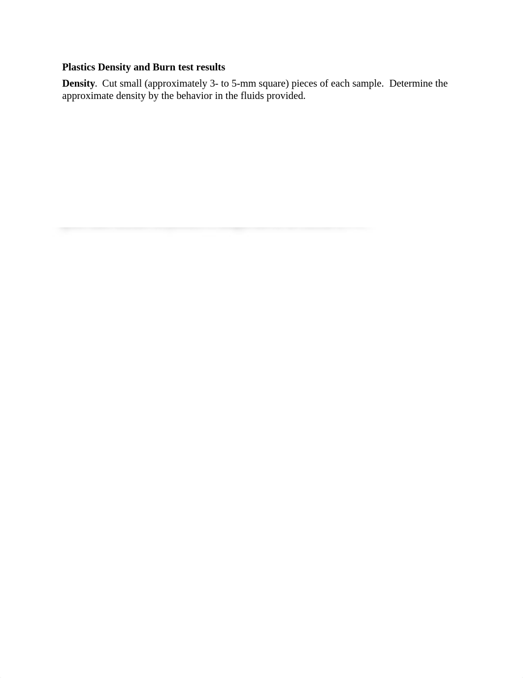 Plastics Density and Burn test results_dztl3retje7_page1