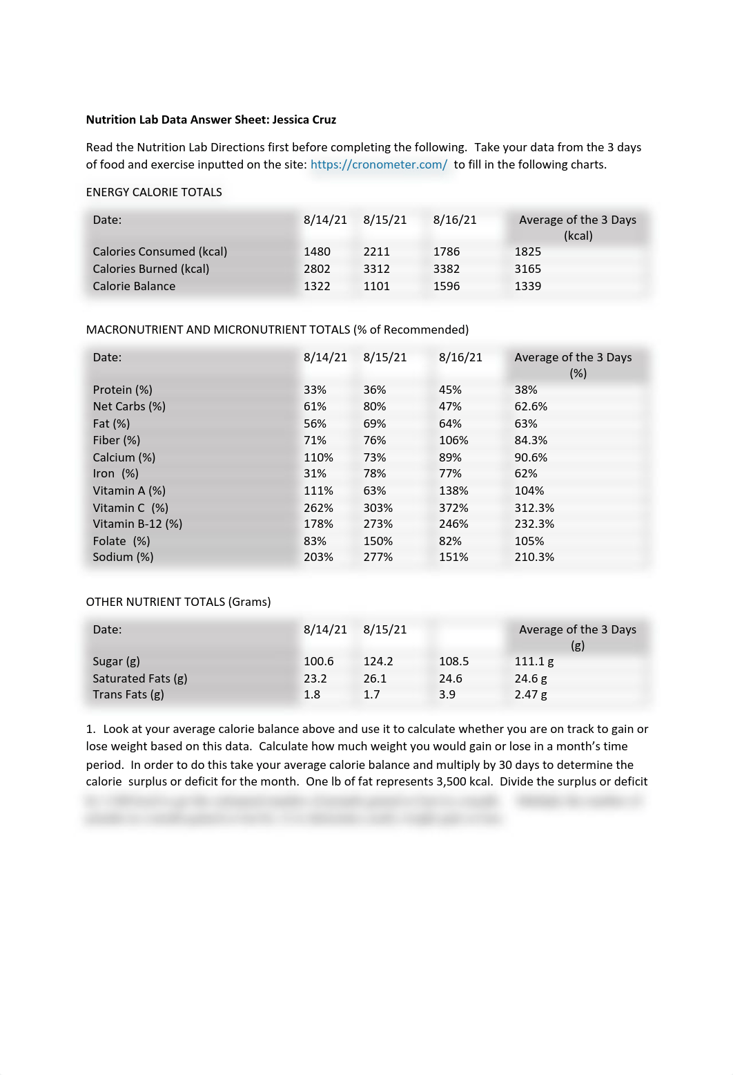 Nutrition Lab Answer Sheet - Jessica Cruz.pdf_dzttbuix58v_page1